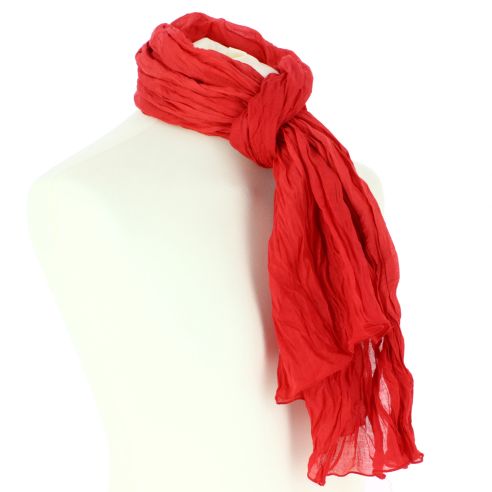 Chèche coton Dakar, rouge rubis Clj Charles Le Jeune