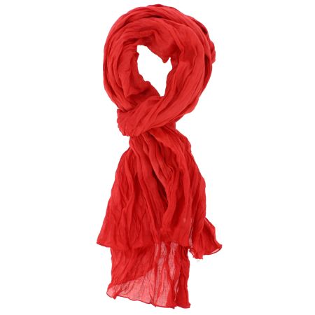 Chèche coton Dakar, rouge rubis Clj Charles Le Jeune