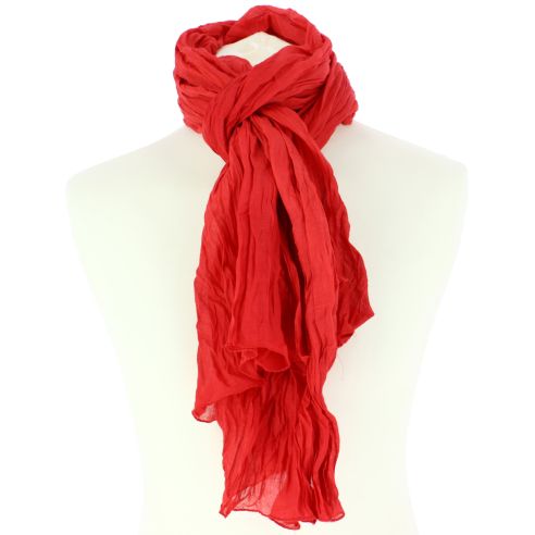 Chèche coton Dakar, rouge rubis Clj Charles Le Jeune