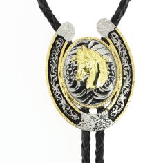 Bolo, Cravate Texane - Cowboy Bicolore, têtes d'animaux Clj Charles Le Jeune 2