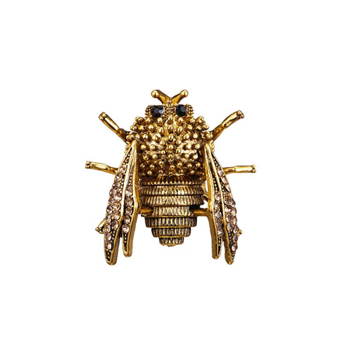 Broche insecte doré du Pharaon, avec strass
