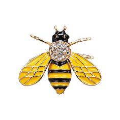 Broche Abeille - Strass et émaillée Clj Charles Le Jeune