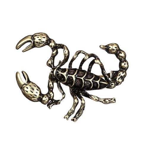 Broche Scorpion du Nil - Strass, finition bronze antique 