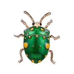 Broche Scarabée vert de Toutankhamon - Strass et émaillée Clj Charles Le Jeune