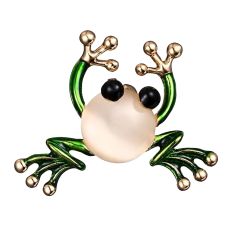 Broche Grenouille joyeuse - émaillée Clj Charles Le Jeune