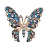 Broche Papillon bleu ciel - Strass et émaillée Clj Charles Le Jeune