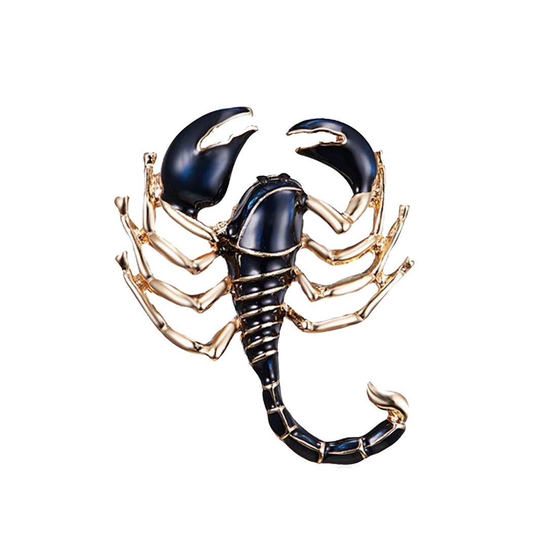 Broche Scorpion de Jordanie bleuté - émaillée