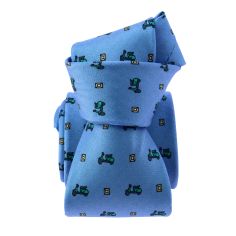 Cravate 3 plis en soie, Place d'Italie - Vespino Ciel, Tony et Paul et Atelier Boivin Paris Tony & Paul