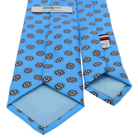 Cravate 3 plis en soie, Chartres - Ciel et motifs , Tony et Paul et Atelier Boivin Paris Tony & Paul