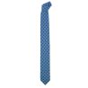 Cravate 3 plis en soie, Clichy - Bleu Turquoise et fleurs, Tony et Paul et Atelier Boivin Paris