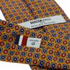 Cravate 3 plis en soie, Auteuil - Orange et motifs , Tony et Paul et Atelier Boivin Paris
