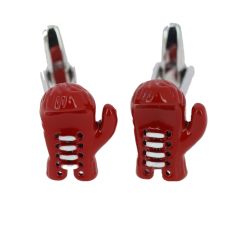 Boutons de manchette gants de boxe rouges