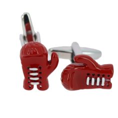 Boutons de manchette gants de boxe rouges 2