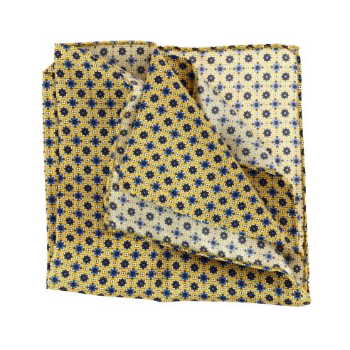 Pochette en soie italienne, Classico jaune paille Tony & Paul