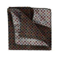 Pochette en soie italienne, Victoria, cercles vert Tony & Paul 2