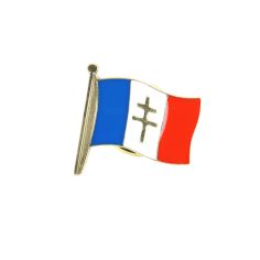 Pin's drapeau Français et croix de Lorraine - France - Tony et Paul, Made in France à Saumur Tony & Paul