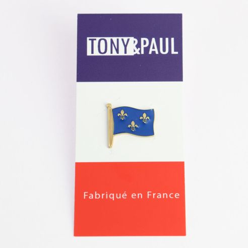 Pin's drapeau Royal, fleur de lys - Lys - Tony et Paul, Made in France à Saumur Tony & Paul