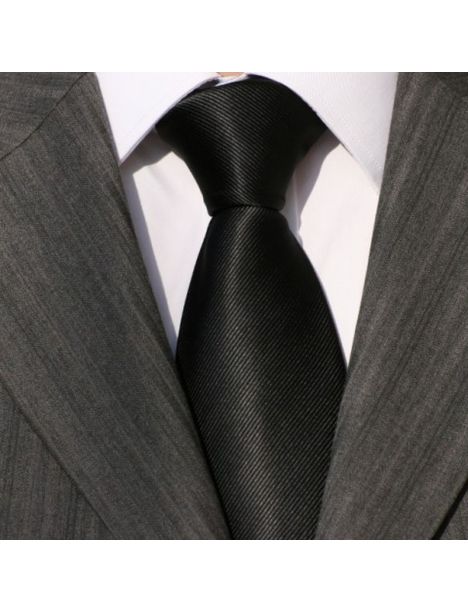 Cravate CLJ, Bistrot, Noir Charbon Clj Charles Le Jeune