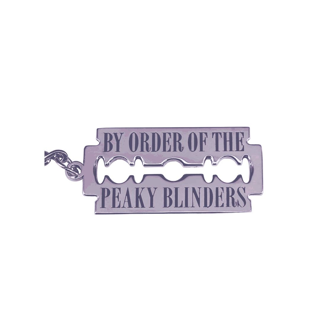 Porte clés, lame de rasoir "By the order of Peaky Blinders"