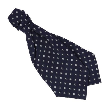 Lavallières Fleurs de Lys en soie Jacquard, Bourbon. Tony & Paul