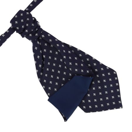 Lavallières Fleurs de Lys en soie Jacquard, Bourbon. Tony & Paul