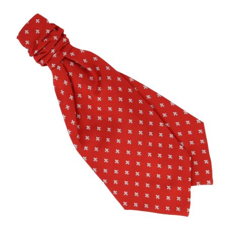 Lavallières Fleurs de Lys en soie Jacquard, Bourbon. Tony & Paul