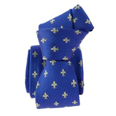 Cravate Fleurs de Lys en soie Jacquard, Bourbon. Tony & Paul