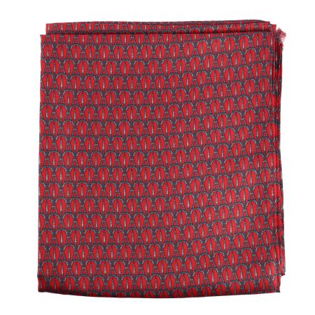 Echarpe en soie, Tour Eiffel Cannage Rouge Brochier Soieries 1890