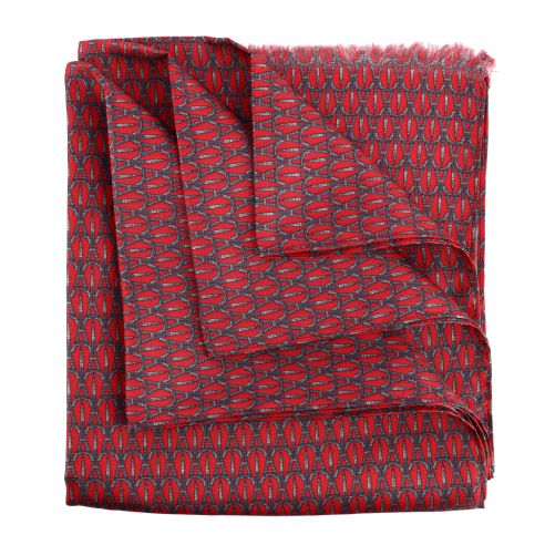 Echarpe en soie, Tour Eiffel Cannage Rouge Brochier Soieries 1890