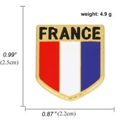 Badgmania Pin's Argenté 20mm Cocarde France Tricolore Bleu Blanc Rouge Logo  18mm Pins Bouton Epinglette : : Mode