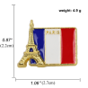 Pin's Tour Eiffel et drapeau France Clj Charles Le Jeune