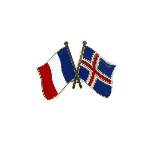 Pin's Drapeaux Jumelage France Islande