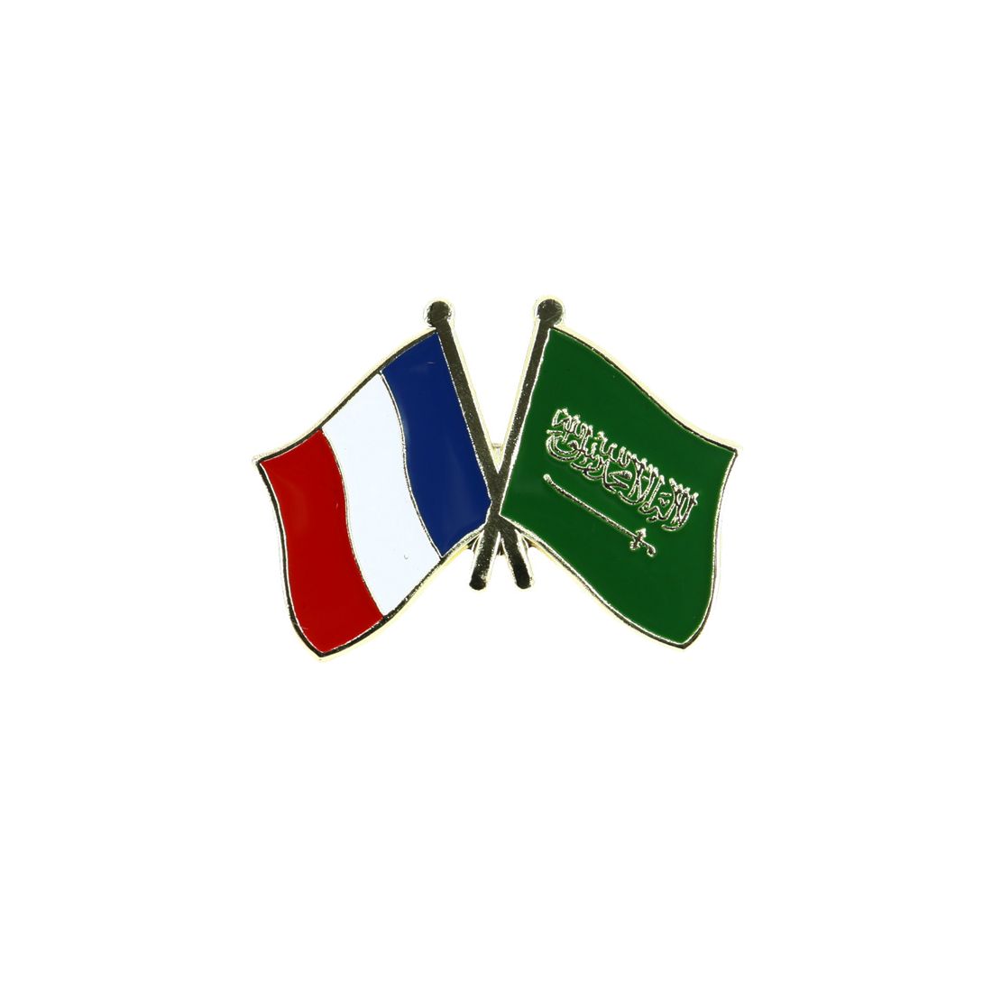 Pin's Drapeaux Jumelage France Arabie Saoudite - Franco-Saoudien Clj Charles Le Jeune