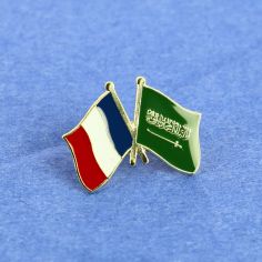 Pin's Drapeaux Jumelage France Arabie Saoudite - Franco-Saoudien Clj Charles Le Jeune 2