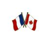 Pin's Drapeaux Jumelage France Canada - Franco-Canadien Clj Charles Le Jeune