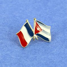 Pin's Drapeaux Jumelage France Cuba - Franco-Cubain Clj Charles Le Jeune 2