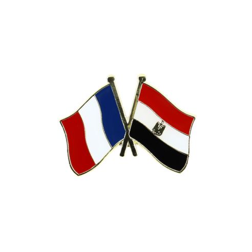 Pin's Drapeaux Jumelage France Egypte - Franco-Egyptien Clj Charles Le Jeune