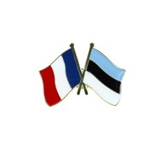 Pin's Drapeaux Jumelage France Estonie - Franco-Estonien Clj Charles Le Jeune