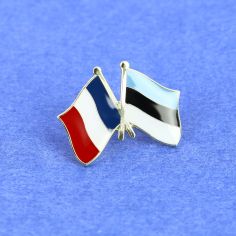 Pin's Drapeaux Jumelage France Estonie - Franco-Estonien Clj Charles Le Jeune 2