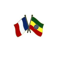 Pin's Drapeaux Jumelage France Ethiopie - Franco-Ethiopien Clj Charles Le Jeune