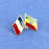 Pin's Drapeaux Jumelage France Ethiopie - Franco-Ethiopien Clj Charles Le Jeune