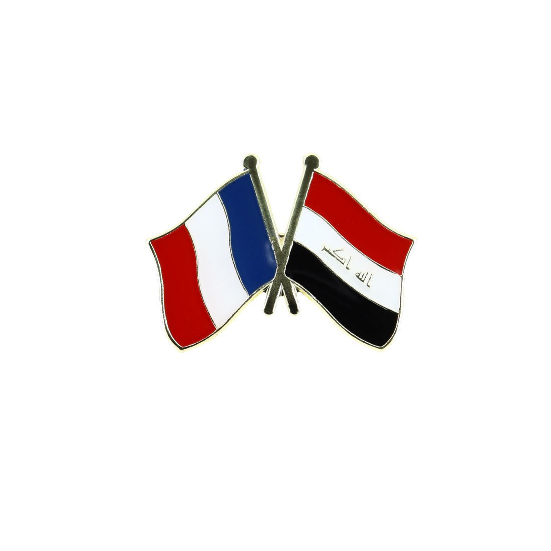 Pin's Drapeaux Jumelage France Irak - Franco-Irakien Clj Charles Le Jeune