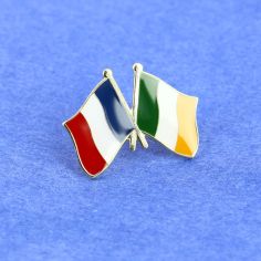Pin's Drapeaux Jumelage France Irlande - Franco-Irlandais Clj Charles Le Jeune 2