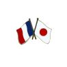 Pin's Drapeaux Jumelage France Japon - Franco-Japonais Clj Charles Le Jeune