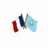 Pin's Drapeaux Jumelage France Kazakhstan - Franco-Kazakh Clj Charles Le Jeune