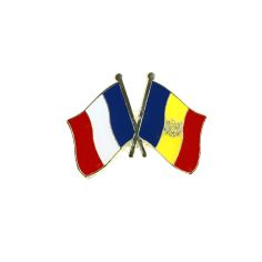 Pin's Drapeaux Jumelage France Moldavie - Franco-Moldave Clj Charles Le Jeune