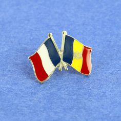 Pin's Drapeaux Jumelage France Moldavie - Franco-Moldave Clj Charles Le Jeune 2