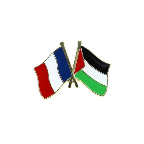 Pin's Drapeaux Jumelage France Palestine - Franco-Palestinien Clj Charles Le Jeune