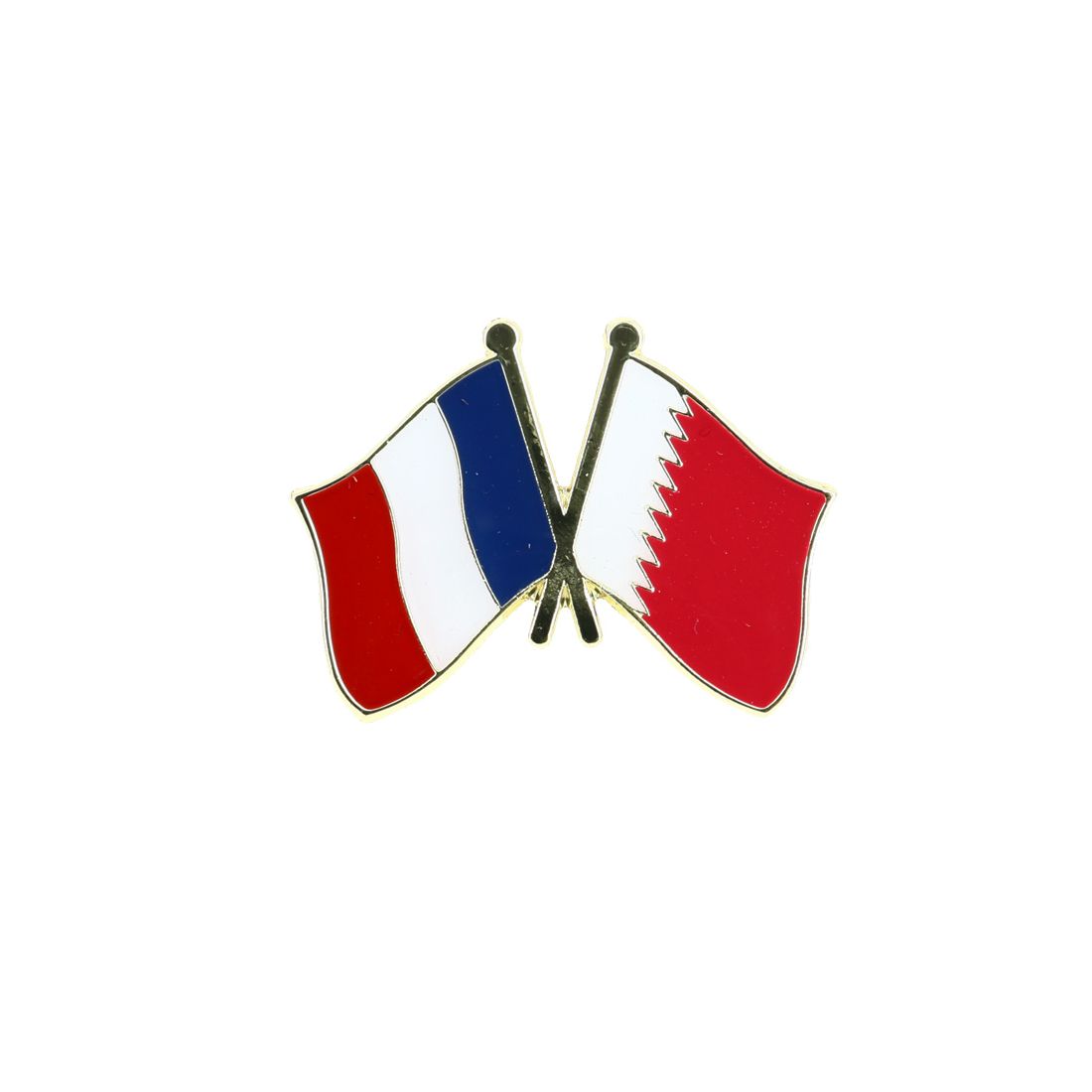 Pin's Drapeaux Jumelage France Qatar - Franco-Qatari Clj Charles Le Jeune