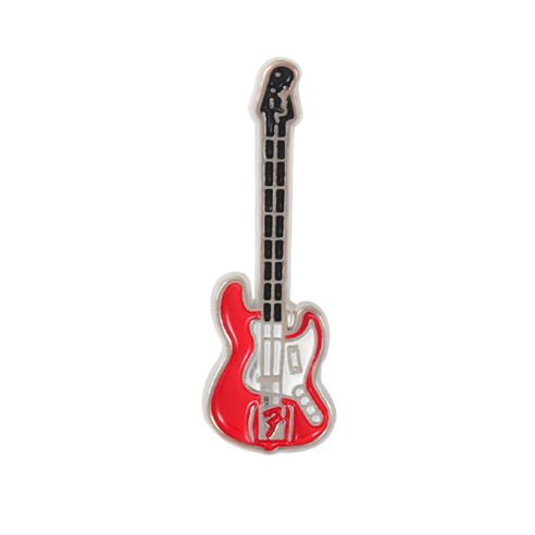 Pin's guitare électrique rouge Clj Charles Le Jeune